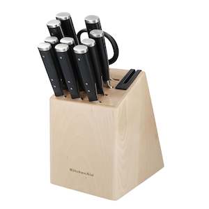 11 Piece Birch Wood Knife Block Set