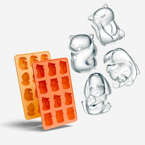 Cat & Dog Ice Tray Set of 2