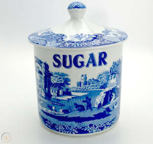 Blue Italian Sugar Canister