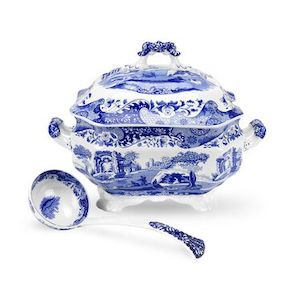 Blue Italian Soup Tureen