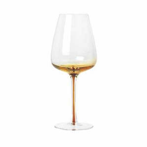 Amber Red Wine Glasses Set of 4