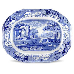 Spode: Blue Italian Oval Platter