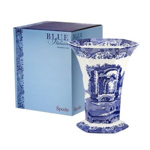 Blue Italian Hexagonal Vase