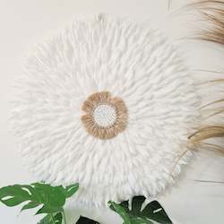 XL White & Raffia Juju