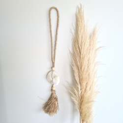 Coral Raffia Tassel