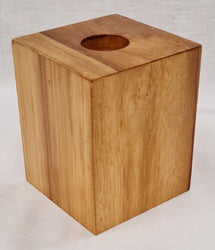 Candle Holder - Teak Wood (10 x 10 x 12cm)