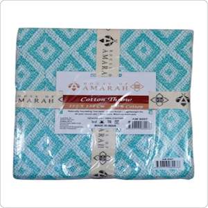 Throw - Luxury Cotton Knit Turquoise (127 x 154cm)