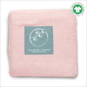 Blanket - Organic Waffle Byron Blush (127 x 152cm)