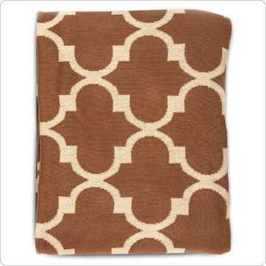 Throw - Luxury Cotton Sunset Peak Brick (127 x 154cm)