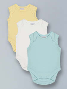 Purple Flaunt - Boys Singlet Bodysuit (3 Pack)