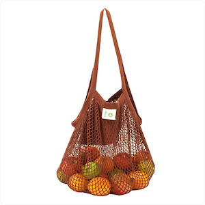 Cotton Mesh Carry Bag - Long Handle & Pouch