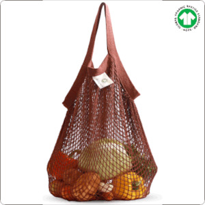 Cotton Mesh Carry Bags - Long Handle (2 Pack)