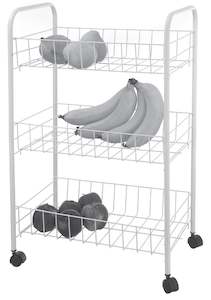 Storage - Trolley 3 Tier (White)