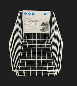 Storage - Basket Stackable Half Narrow (White)