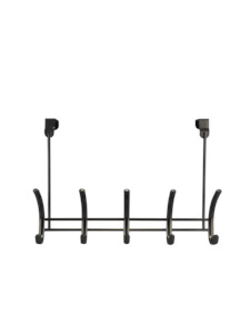 Hooks - Over the Door 5 Bank Hooks (Black)