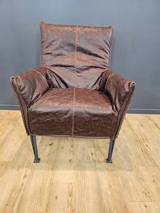 Hugo Chair Maddog Tobacco Leather