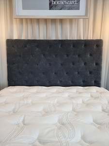 Woodstock Headboard Queen Dark Grey