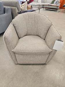 Shelly Swivel Chair Beige Tweed