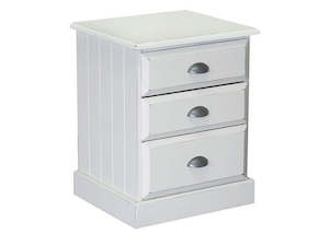 Andorra 3 Drawer Bedside Age Bone