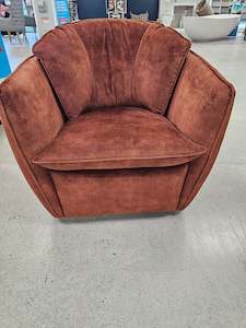 Shelly Swivel Tub Chair Burnt Orange