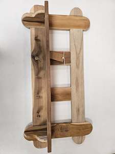 Teak 5 Hook Shelf