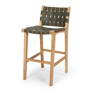 Indo Hi Back Barstool Olive