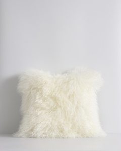 Floor covering: Meru Tibetan Lamb Cushion - Natural White