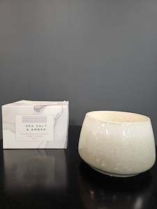 Sea Salt & Amber Ceramic Candle