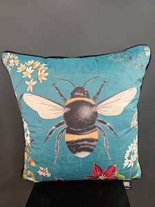 Floor covering: Teal Bee Velvet Cushion