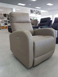 Floor covering: Lexi Leather Electric Recliner - Taupe