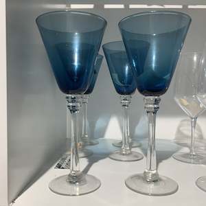 Floor covering: Cobalt blue wine glass