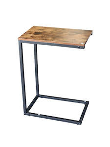 Nora C Shape side table industrial style.