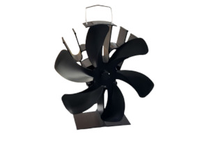 Furniture: Fireplace fan Stove fan -  6 blades black