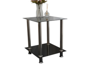 Gary Black Glass Side Table