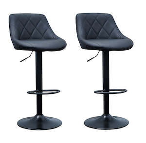 Jupiter Bordeaux Barstool - 2PK - Black / Black