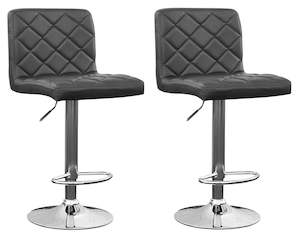 Furniture: Normandy Bar stool - 2PK - Black / Chrome.