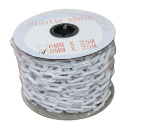 8mm x 25m roll plastic chain