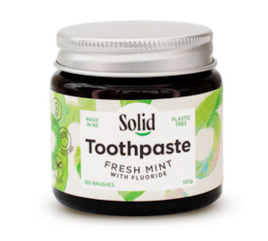 Toothpaste Jar - Fluoride - Fresh Mint (Solid Oral Care)