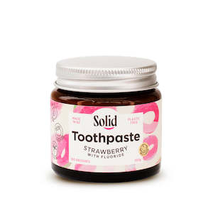 Toothpaste Jar - Fluoride - Strawberry (Solid Oral Care)