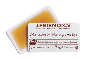 Honey manufacturing - blended: J.FREIND - 5+ Manuka snap pack (singles)