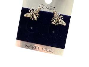 Bee studded metallic earrings as pictured