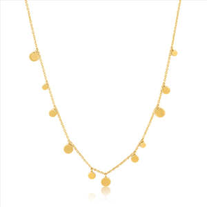 Ania Haie Geometry Mixed Discs Necklace - Gold