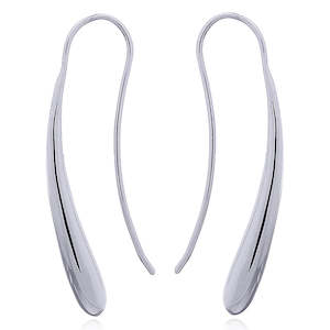 Sterling Silver Eggplant Drop Earring