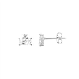 Clock: Sterling Silver Earrings