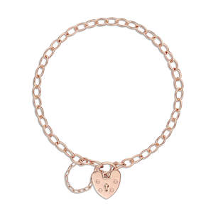 Children's Base metal with Rose Gold plating open belcher link bracelet wit…