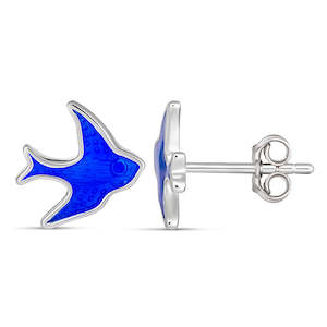 Children's Sterling Silver Bluebird stud earrings