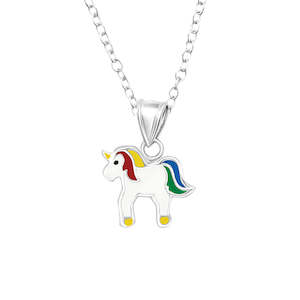 Clock: Sterling Silver Unicorn Pendant