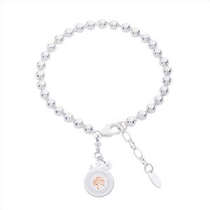 Declaration Sterling Silver with Rose Family Tree Emblem Bracelet