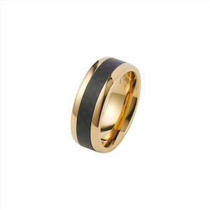 Clock: Stainless Steel/IP Gold/Carbon Fibre Ring