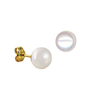 Sterling Silver Pearl Stud Earrings.